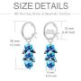 Sterling Silver Hoop Earrings for Women with Swarovski Crystals Tassel, Removable Dangle Earring Jewelry Gift