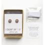 A+O Bridesmaid Gift, Crystal Stud Post or Clip-on Earrings in Silver, Gold, Rose Gold