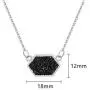 MissNity Colorful Faux Druzy Jewelry Set Drusy Necklace Silver Plated Hexagon Pendant Christmas Womens Gift for Her