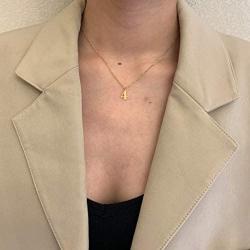 Baffaricco Number Initial Necklace for Women Girls Stainless Steel 0-9 Charm Pendent Necklace with Chain Gold Plated Lucky Necklace