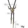 Bfiyi Native Indian Bolo Tie Western Necklace Rodeo Cowboy Necktie Burgundy Jewelry for Men, Women
