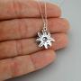 Sterling Silver Edelweiss Flower Charm Necklace, 18'' Cable Chain
