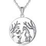CELESTIA Celtic Horse Head Necklace Women Sterling Silver Pendant Horse Jewelry Gifts for Girls Men and Horse Lovers