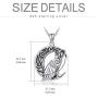 VENACOLY Owl Gifts for Owl Lovers Sterling Silver Owl Necklace Celtic Knot Owl On Moon Pendant Owl Jewelry for Women