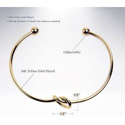 PAVOI 14K Gold Plated Forever Love Knot Infinity Bracelets for Women | Gold Bracelet for Women