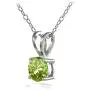 Ice Gems Sterling Silver 7mm Round-Cut Genuine, Created or Simulated Birthstone Gemstone Solitaire Necklace, 18'' Ice Gems Sterling Silver 7mm Round-Cut Genuine, Created or Simulated Birthstone Gemstone Solitaire Necklace, 18''