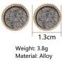 Lenias 6 Pairs Druzy Crystal Stud Earrings Round Triangle Cute Studs Earrings Set Pierced Fashion Jewelry for Women Men Girls