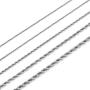 MEMGIFT Rope Chain Choker Necklaces for Women Men Boys Teen Girls 2mm 2.5mm 3mm 4mm 5mm 16-28 Inches Chain Simple Fashion Trendy Jewelry Gifts for Mom Dad Sister Son Daughter Wife