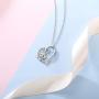 Girls Cute Piggy Jewelry 925 Sterling Silver Engraved'' I love you to the moon and back'' Delicate Hollow Heart Pendant Necklace (Labrador)