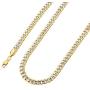 ChainsHouse Cuban Chain Necklace for Men Women Two-Tone Jewelry 6mm-10mm Wide 18K Gold Plated Curb Link Chain (18'',20'',22'',24'',26'',28'',30''), Send Gift Box