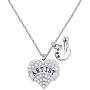 CYTING Artist Heart Pendant Necklace With Paint Palette and Brush Charm Artist Painter Jewelry Art Student/Teacher Gift