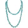 Turquoise Beads Endless Necklace Long Knotted Stone Multi-Strand Layer Necklaces Handmade Jewelry