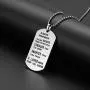 iJuqi Always Remember You are Braver Than You Believe Dog Tag Pendant Necklace, Inspirational Gifts Jewelry for Women Men Teen Girls Boys, Stainless Steel