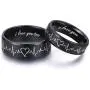 Heartbeat Rings for Couples I Love You Matching Promise Rings Wedding Bands Sets for Him and Her with Box Stainless Steel Comfort Fit Heartbeat Rings for Couples I Love You Matching Promise Rings Wedding Bands Sets for Him and Her with Box Stainless Steel Comfort Fit