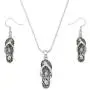 Liavys Sea Turtle Flip-Flop Sandal Charm Pendant Fashionable Necklace & Earrings Set - Fish Hook - 17'' Snake Style Chain - Unique Gift and Souvenir Liavys Sea Turtle Flip-Flop Sandal Charm Pendant Fashionable Necklace & Earrings Set - Fish Hook - 17'' Snake Style Chain - Unique Gift and Souvenir
