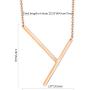 Finrezio Stainless Steel Large Initial Necklace Rose Gold Plated Big Letter Pendant Necklace for Women Mother from Alphabet 26 A-Z