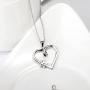 YFN Sterling Silver Paw Print Heart Pendant Necklace Dog Memorial Gifts for Dog Mom Dog Lover (Heart and Paw Print)