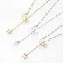 UALGL Y-Shaped Long Vertical Pendant Necklace Stainless Steel 18K Rose Gold Plated Choker Necklace Adjustable Clavicle Chain for Women or Girls