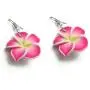 CHADADA Jewelry Hawaiian Fimo Plumeria Flower Dangle Earrings Handmade for Women, 30 mm