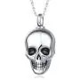 UNY Trendy Stainless Steel Skull Pet Urn Ashes Pendant Memorial Ash Keepsake Cremation Necklace Jewelry