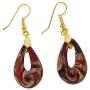 GlassOfVenice Gemma Murano Glass Necklace and Earrings Set - Red