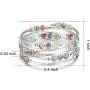 BULINLIN Wrap Bangle Rose Bead Bracelet - Beaded Bracelet with Natural Agate Stone Gifts for Women BULINLIN Wrap Bangle Rose Bead Bracelet - Beaded Bracelet with Natural Agate Stone Gifts for Women