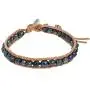 AeraVida Cultured Freshwater Black Pearl Nude Leather Bracelet AeraVida Cultured Freshwater Black Pearl Nude Leather Bracelet