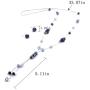 Bocar Chunky Metal Alloy Big Drop Pendant Statement Choker Collar Necklace