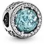 Pandora Jewelry Sparkling Glacier Blue Crystal and Cubic Zirconia Charm in Sterling Silver Pandora Jewelry Sparkling Glacier Blue Crystal and Cubic Zirconia Charm in Sterling Silver