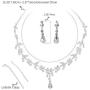 Jalisiol Bridal Wedding Jewelry Set, Luxury Crystal Rhinestone Hair Accessories Tiaras Crown Earrings Necklace Sets for Bride Wedding Prom Party Wedding Dress