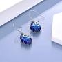 WINNICACA Evil Eye Earrings S925 Sterling Silver Hamsa Hand Blue Crystal Jewelry Lucky Gifts for Women Teens - Mom Gifts