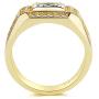 Senteria Mens Hip Hop Iced Out Ring Wedding Engagement Ring 18K Gold Plated Punk Mens Jewelry Embedded with AAA Zircon Mens Bling Ring Wide Size 7-12 Jewelry Gifts Packing