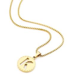 Gold Letter Necklace Steel Chain A-Z Birthday Gift For Men/Women/Boy/Girl Pendant Necklaces