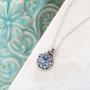PZ Paz Creations .925 Sterling Silver Roman Glass Pendant Necklace