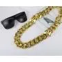 VALIJINA 80s 90s Hip Hop Costume Jewelry for Women Men Gold Acrylic Chain Necklace Sunglasses Rapper Punk Style Costume Kit VALIJINA 80s 90s Hip Hop Costume Jewelry for Women Men Gold Acrylic Chain Necklace Sunglasses Rapper Punk Style Costume Kit