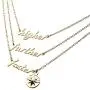 Marvel Comics Womens Captain Marvel Polished Finish 3-Tiered Necklace, Gold, One Size