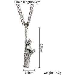 Charm Stainless Steel Statue Of Liberty Pendant Necklace For Women Men Fashion Jewelry Gift