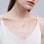 Bijou Queen Gold Chain Necklaces for Women, 14k Gold Plated Dainty Pendant Necklaces for Teen Girls