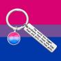 UJIMS Bisexual Pride Gift Rainbow Pride Charm Keychain Bisexual Jewelry for Women Man Bi Pride Key Ring Bisexual Flag Pride Gift