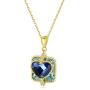 SISMIURRA Heart Four Leaf Clover Love Pendant Necklace S925 Sterling Silver 5A Cubic Zirconia Charm Necklace for Women