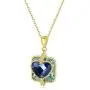SISMIURRA Heart Four Leaf Clover Love Pendant Necklace S925 Sterling Silver 5A Cubic Zirconia Charm Necklace for Women SISMIURRA Heart Four Leaf Clover Love Pendant Necklace S925 Sterling Silver 5A Cubic Zirconia Charm Necklace for Women