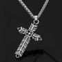 GuoShuang Nordic Viking Athelstans Cross Ragnar Amulet Necklace - Double Side