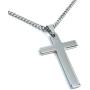 Linda Roberts Jewelry Christian Cross Pendant Necklace with Chain Mens Womens Stainless Steel Simple Style
