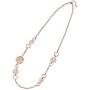 Ouran Long Necklace for Women,Tree of Life Chain Necklace Girls Rose Gold and Silver Necklace with CZ Crystal
