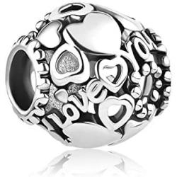 SBI Jewelry Heart Charm for Bracelet Love You Charm Gift for Women Girls Birthday Mothers Day Valentines Day