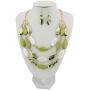 Bocar 3 Layer Beads Statement Necklace Earring for Women Jewelry Set