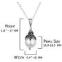 PAZ CREATIONS .925 Sterling Silver Floral Pearl Necklace