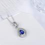 Sterling Silver Blue Sapphire Peridot Ruby Necklace for Mom Wife Birthday Gifts Forever Love Infinity Citrine Pink Tourmaline Jewelry
