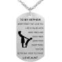 Aunt to My Niece Nephew Dog Tag Gift Jewelry Pendant Necklace Keychain