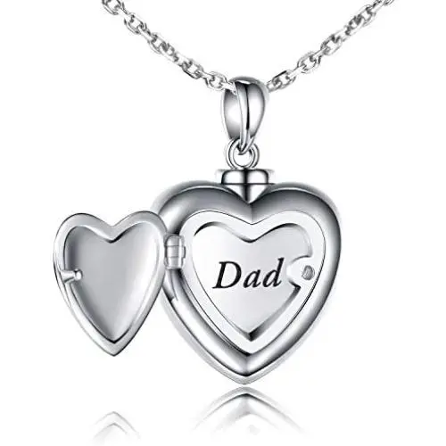 S925 Mom Dad Forever in My Heart Urn Pendant Necklace Cremation Jewelry Memorial Sterling Silver Jewelry Necklace for Ashes Keepsake Jewelry S925 Mom Dad Forever in My Heart Urn Pendant Necklace Cremation Jewelry Memorial Sterling Silver Jewelry Necklace for Ashes Keepsake Jewelry